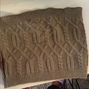 Active USA Cable Knit bandeau top - olive/brown